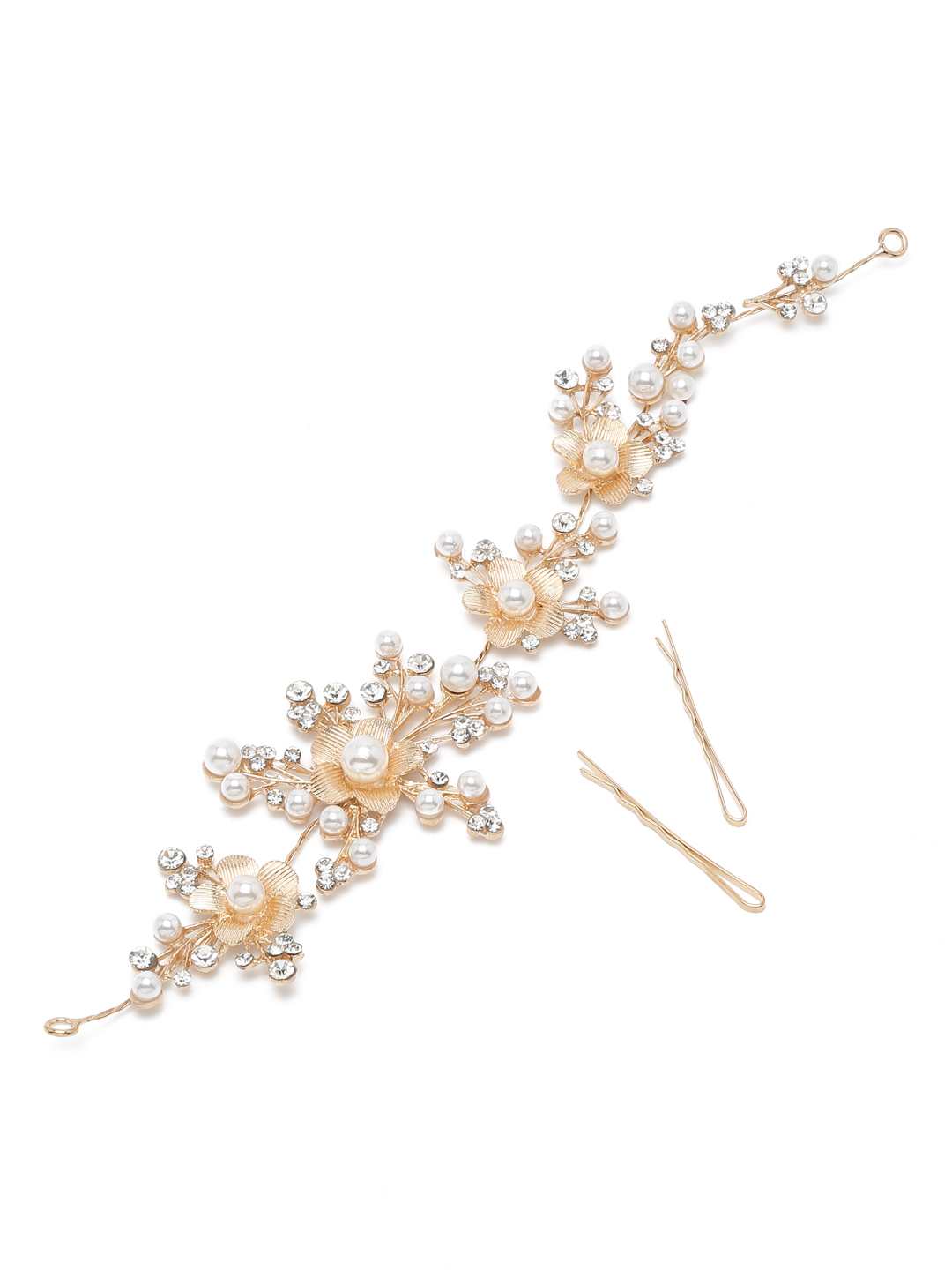 YouBella Golden Plated Hair Jewellery for Women (Golden )(YBHAIR_41253)