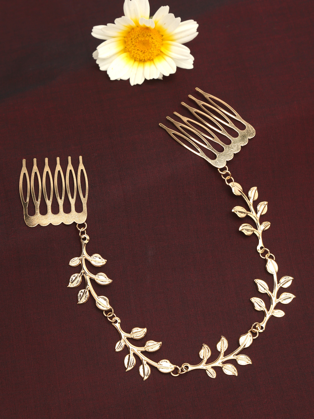 YouBella Women Gold-Toned Embellished Comb Pin