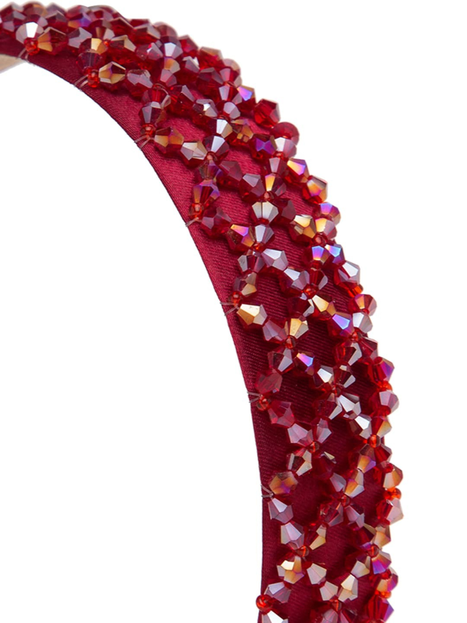 YouBella Red Embellished Hairband