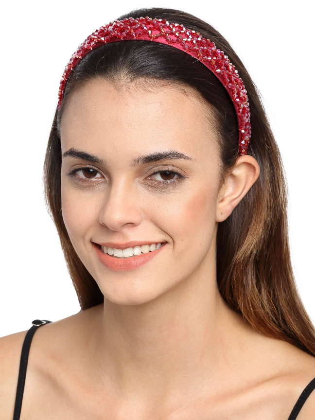 YouBella Red Embellished Hairband