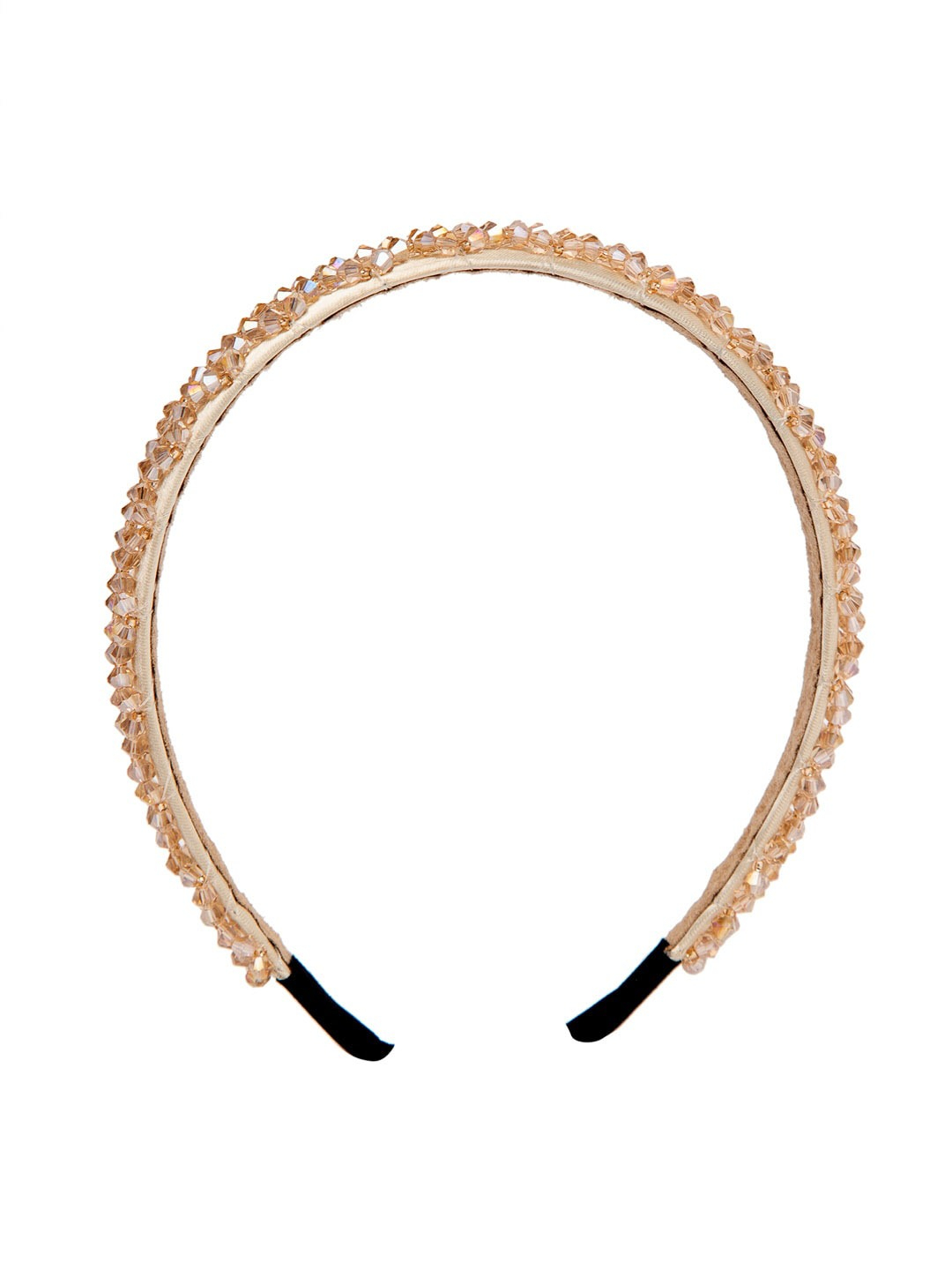 YouBella Brown Beaded Hairband
