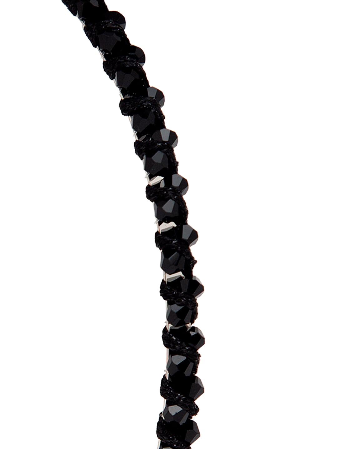 YouBella Hair Jewellery Crystal Studded Knot Shape Hair Band Head Band for Girls and Women (Black)