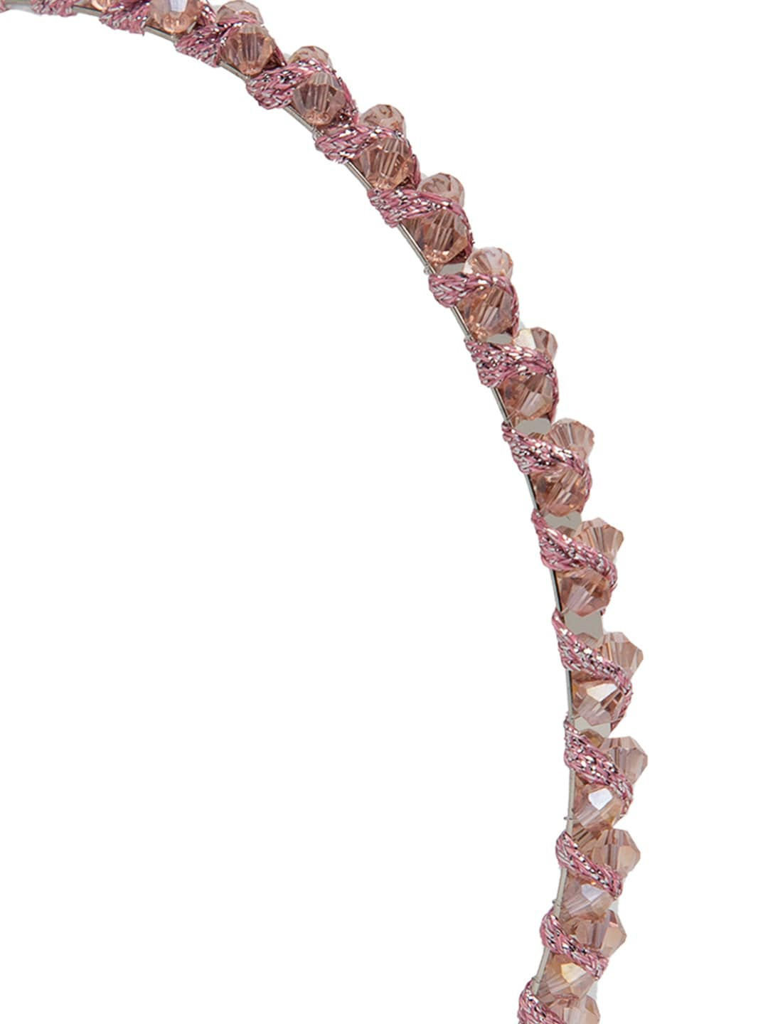 YouBella Pink Embellished Hairband