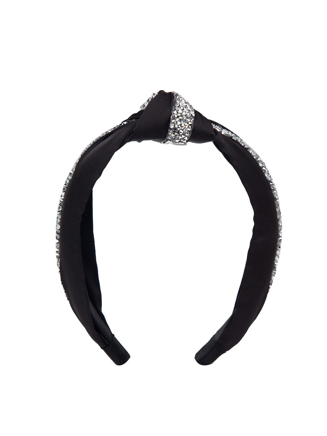 YouBella Black Beaded Knot Hair Band
