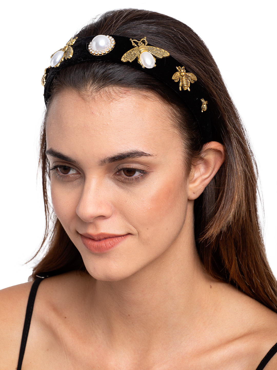 YouBella Hair Jewellery Premium Crystal Studded Hair Band Head Band for Girls and Women(YBHAIR_41313)