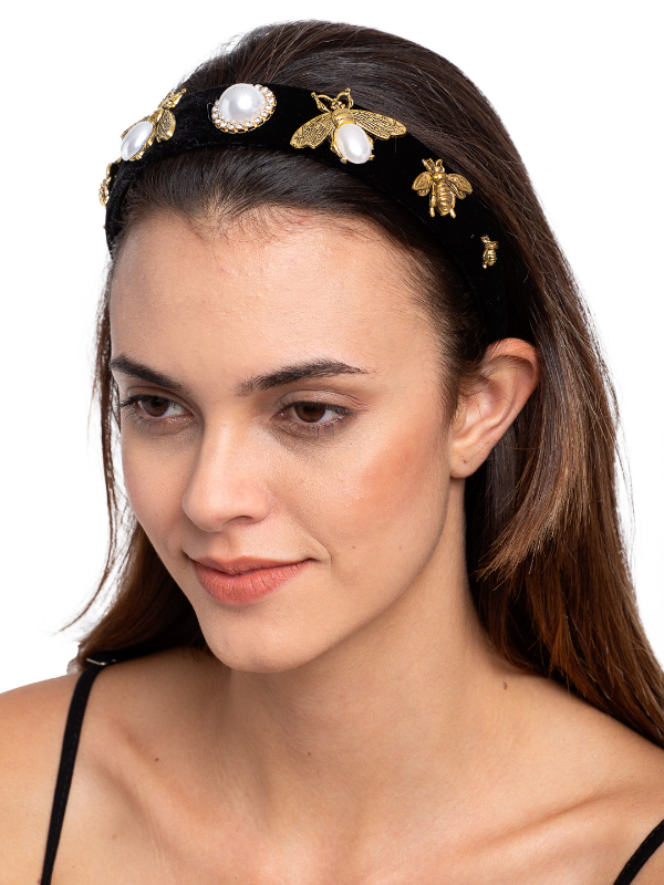 YouBella Black Embellished Hairband