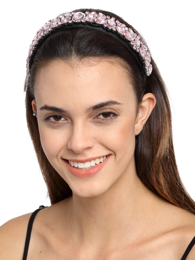 YouBella Pink Embellished Hairband