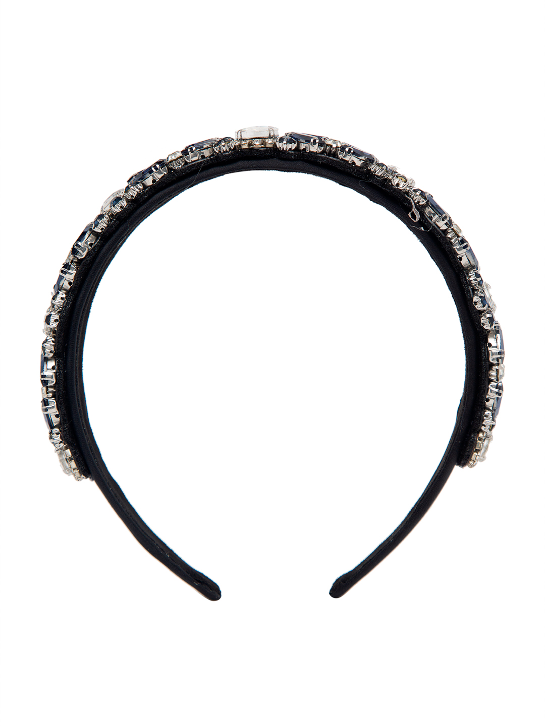 YouBella Hair Jewellery Premium Crystal Studded Hair Band Head Band for Girls and Women (Blue)
