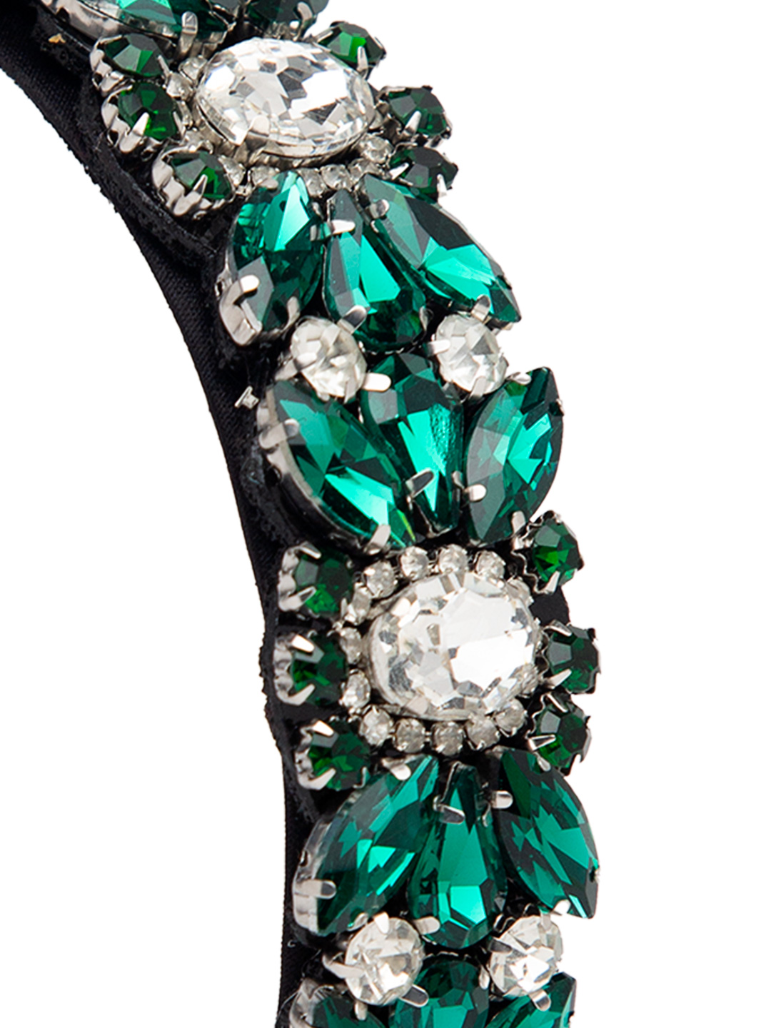 YouBella Hair Jewellery Premium Crystal Studded Hair Band Head Band for Girls and Women (Green)