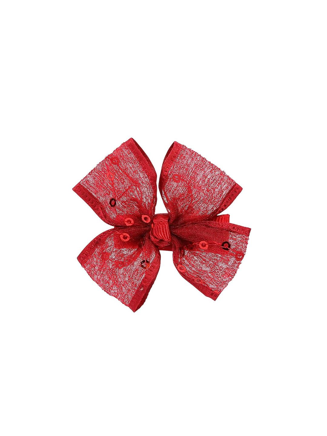YouBella Hair Jewellery Clip Set for Baby Band for Girls (Pack of 18) (Red)