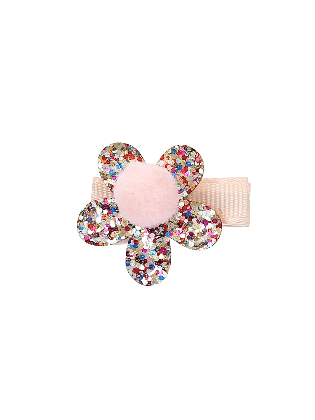YouBella Hair Jewellery Clip Set for Baby Band for Girls (Pack of 18) (Peach)(YBHAIR_41324)