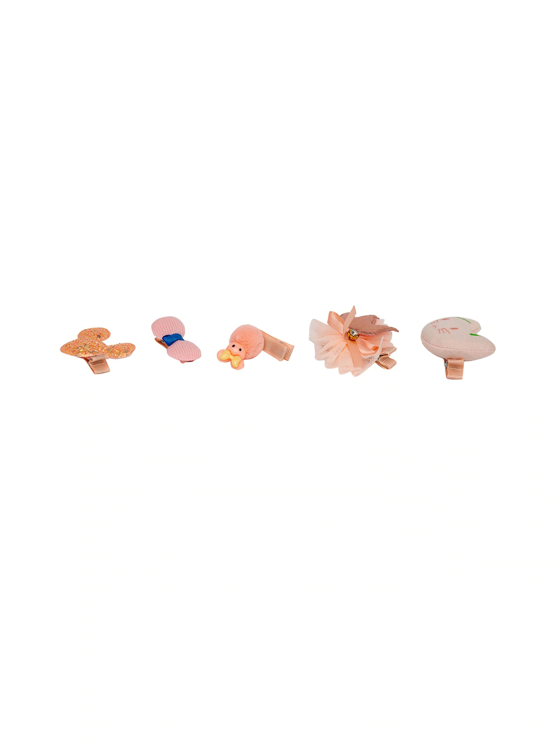 YouBella Peach-Coloured Embellished Hair Accessory Set