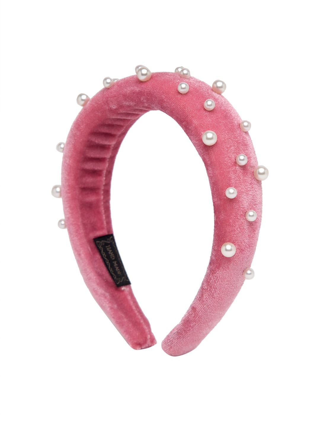 YouBella Pink  White Beaded Hairband