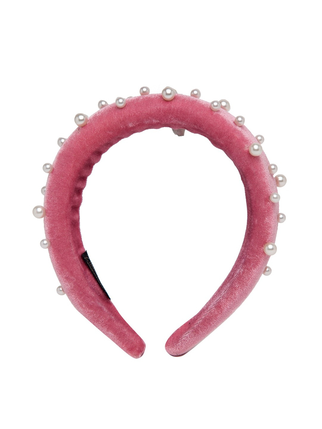 YouBella Pink  White Beaded Hairband