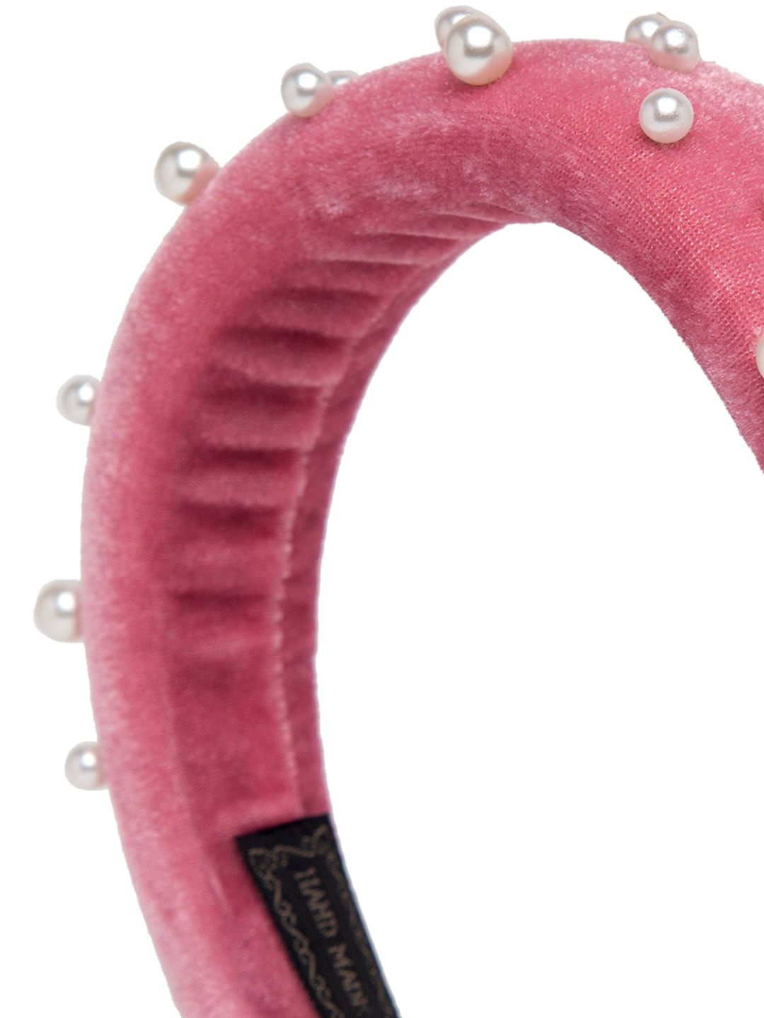 YouBella Pink  White Beaded Hairband