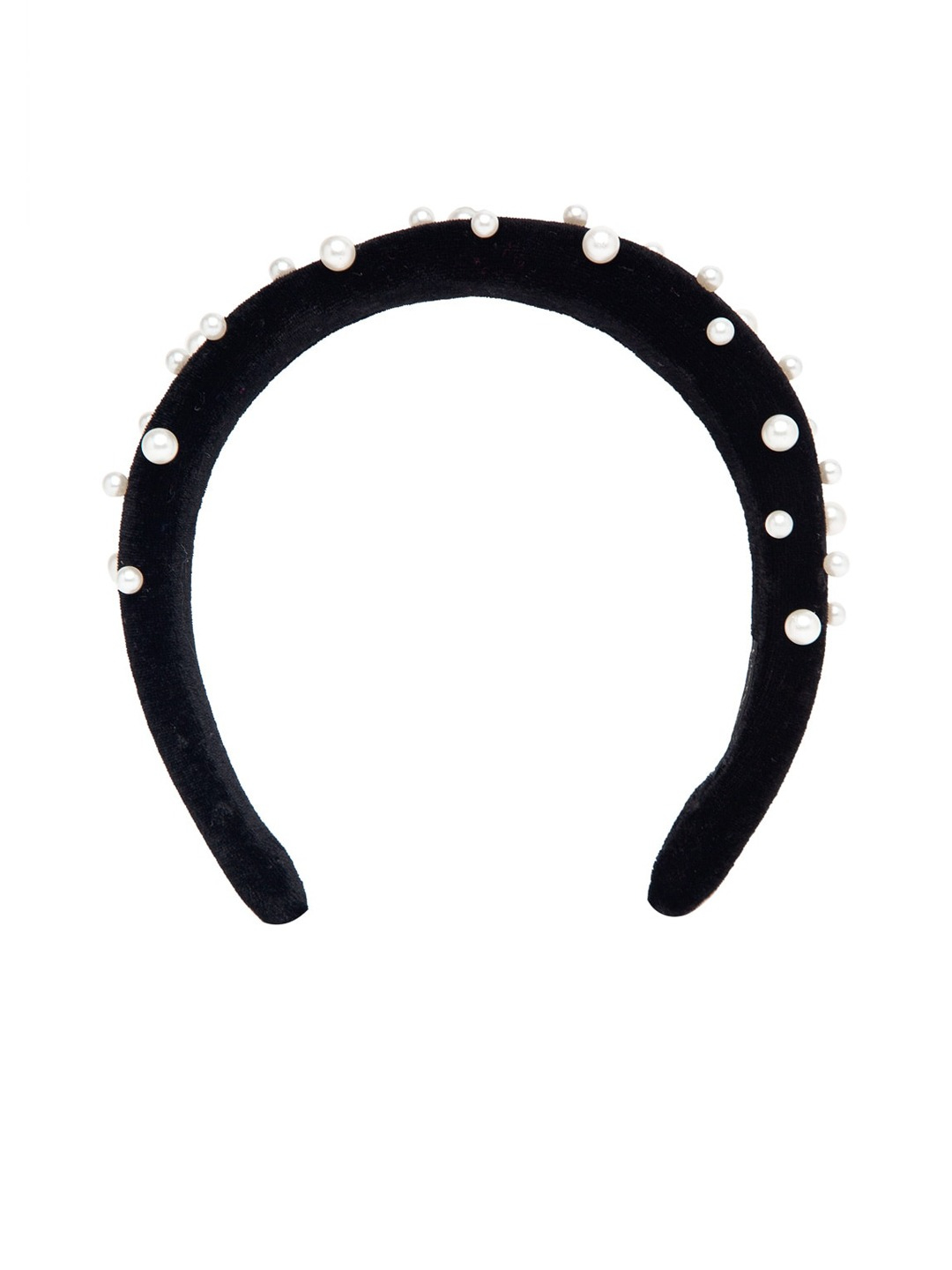 YouBella Black Beaded Hairband