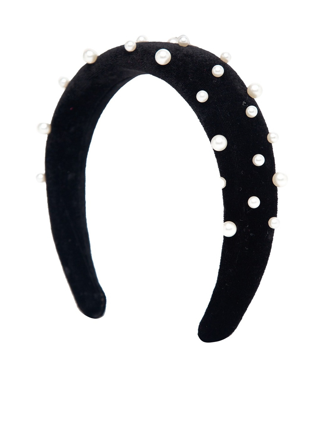 YouBella Black Beaded Hairband