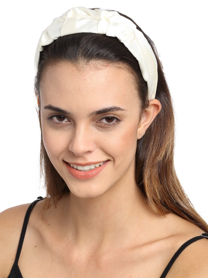 YouBella Women White Solid Hairband