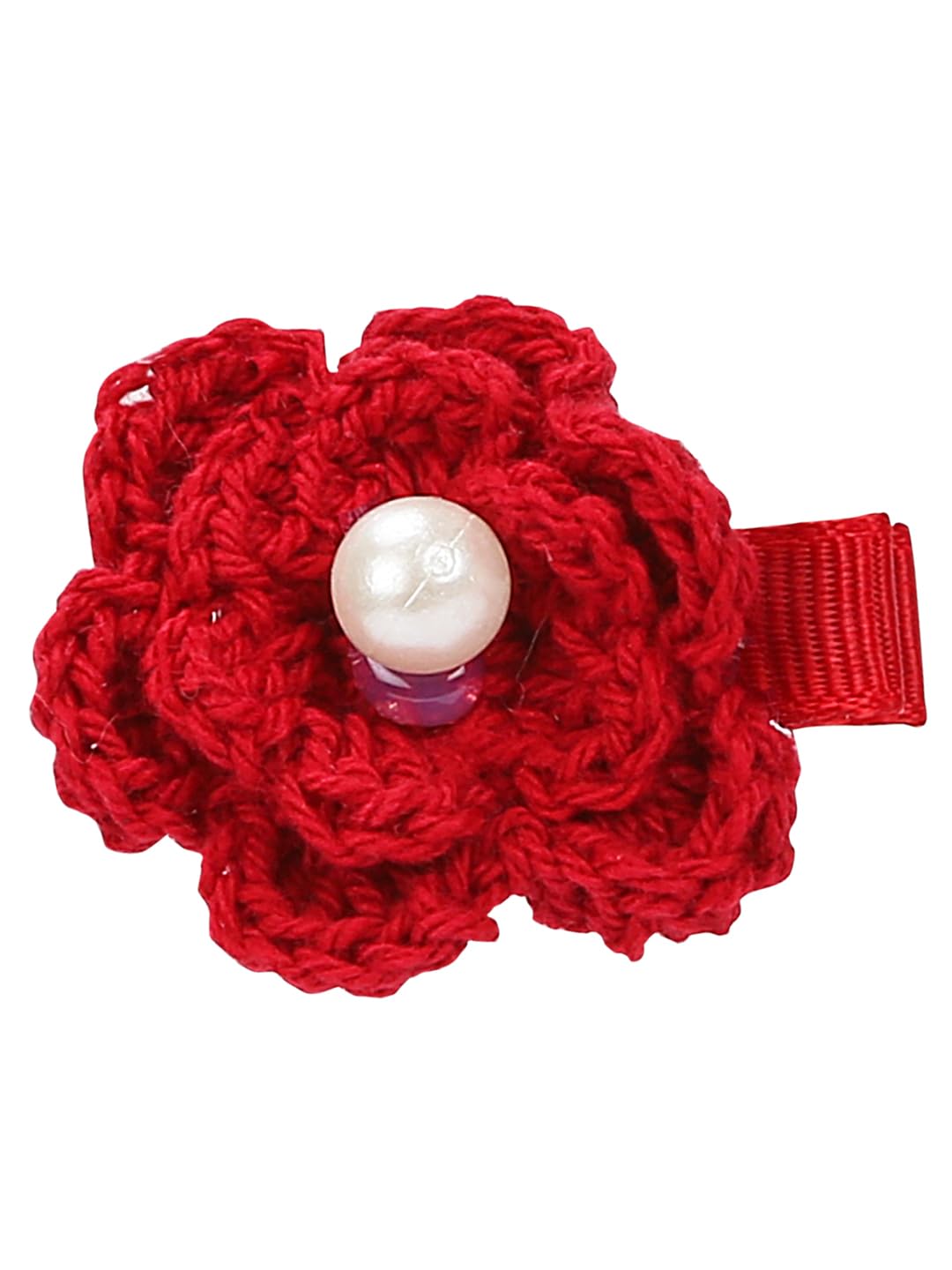 YouBella Hair Jewellery Hair Clips and Bands Set for Girls (Pack of 10) (Red)