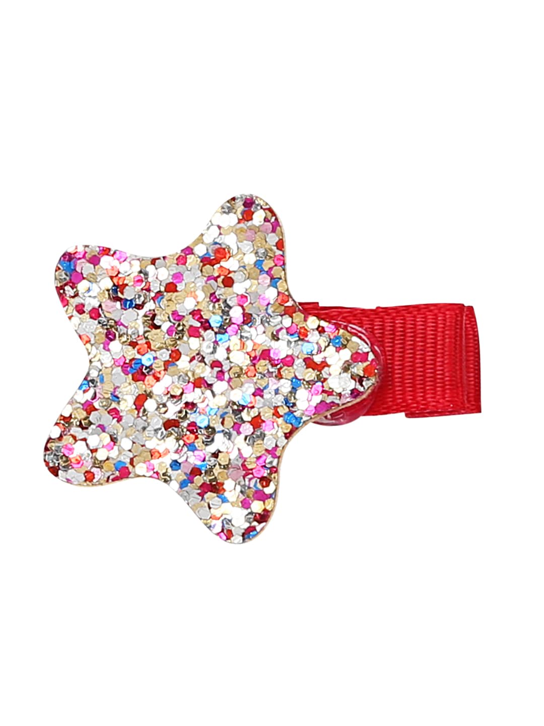 YouBella Hair Jewellery Hair Clips and Bands Set for Girls (Pack of 10) (Red)