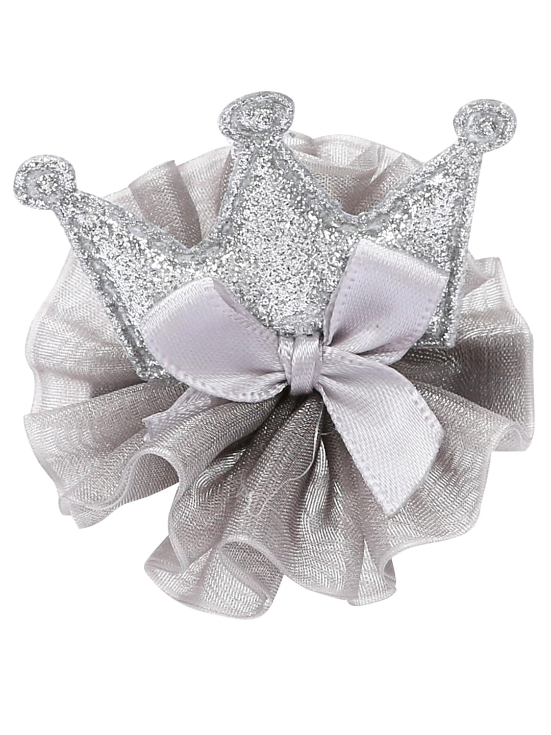YouBella Hair Jewellery Hair Clips and Bands Set for Girls (Pack of 10) (Grey)