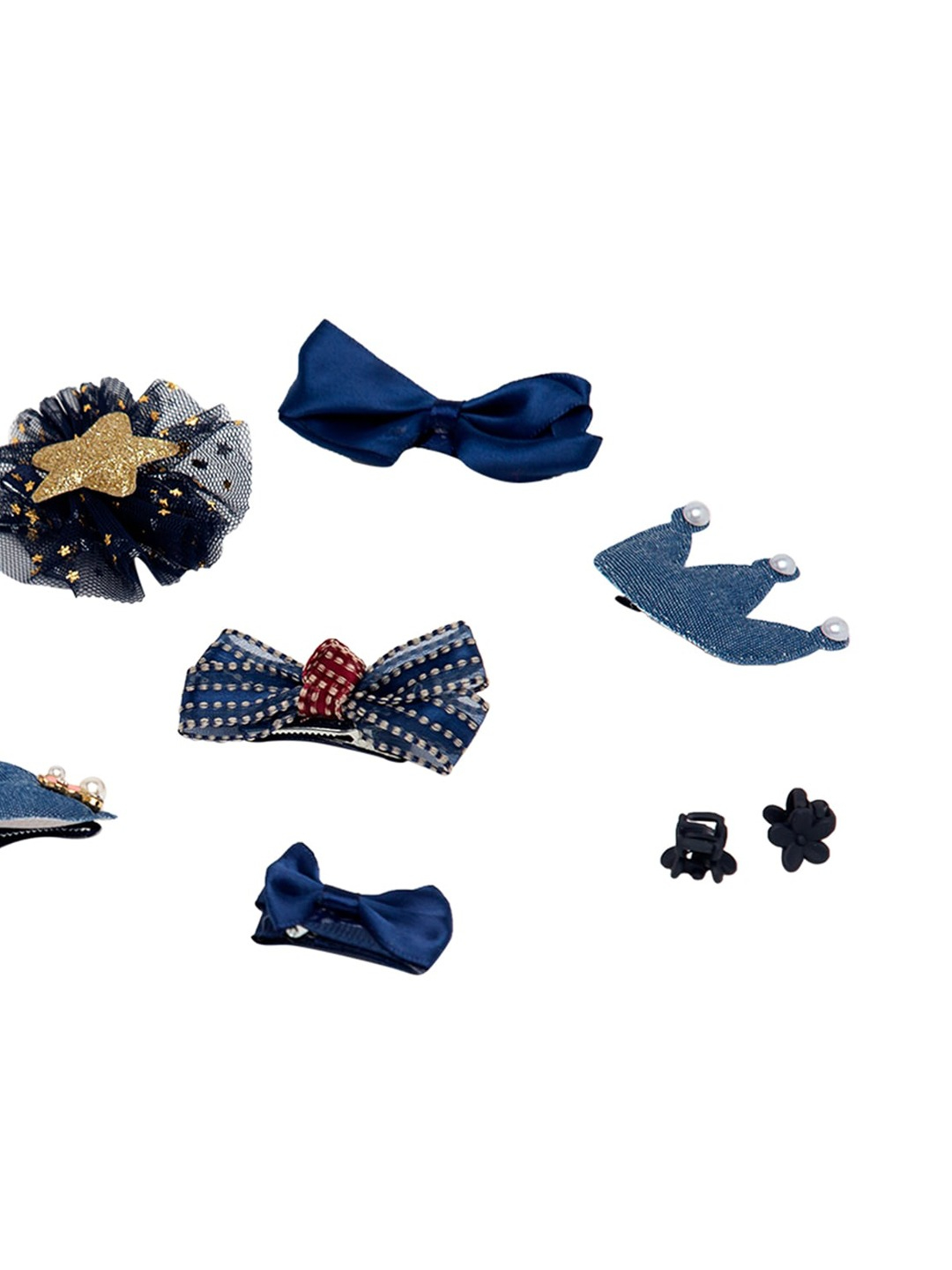 YouBella Multicoloured Set of 10 Embellished Hair Accessory Set