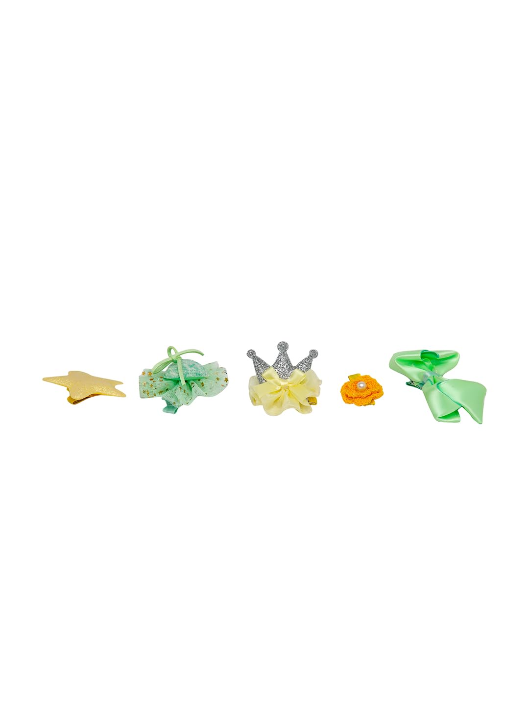 YouBella Hair Jewellery Hair Clips and Bands Set for Girls (Pack of 10) (Multi_Color)