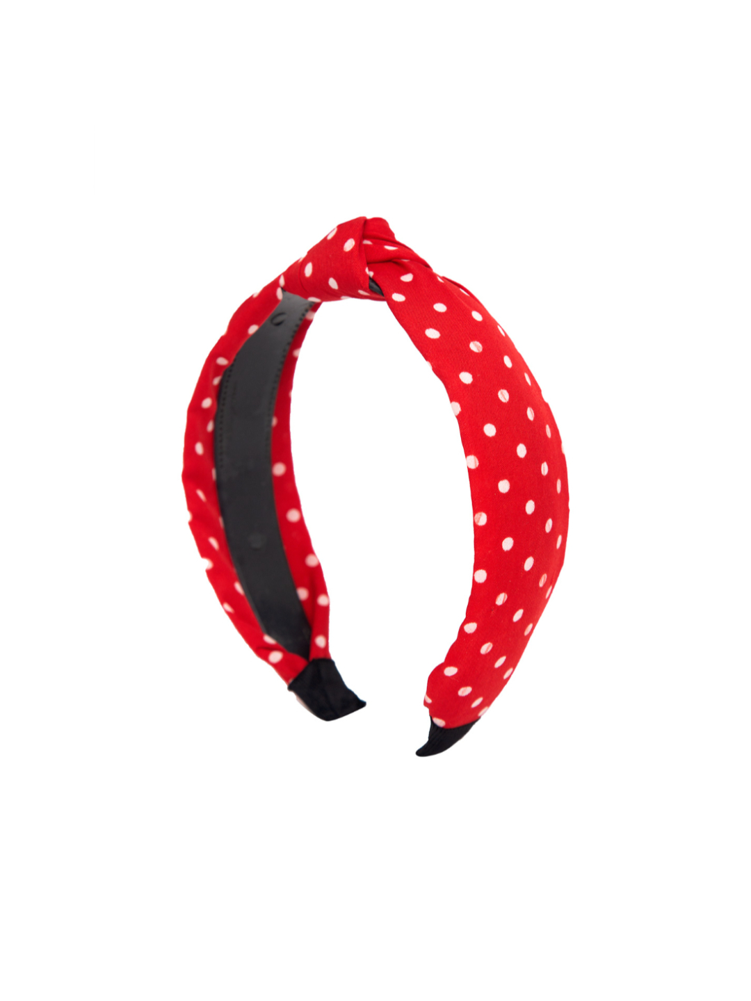 YouBella Hair Jewellery Dotted Hair Band Head Band for Girls and Women (Red)
