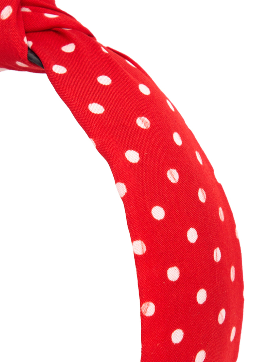 YouBella Hair Jewellery Dotted Hair Band Head Band for Girls and Women (Red)