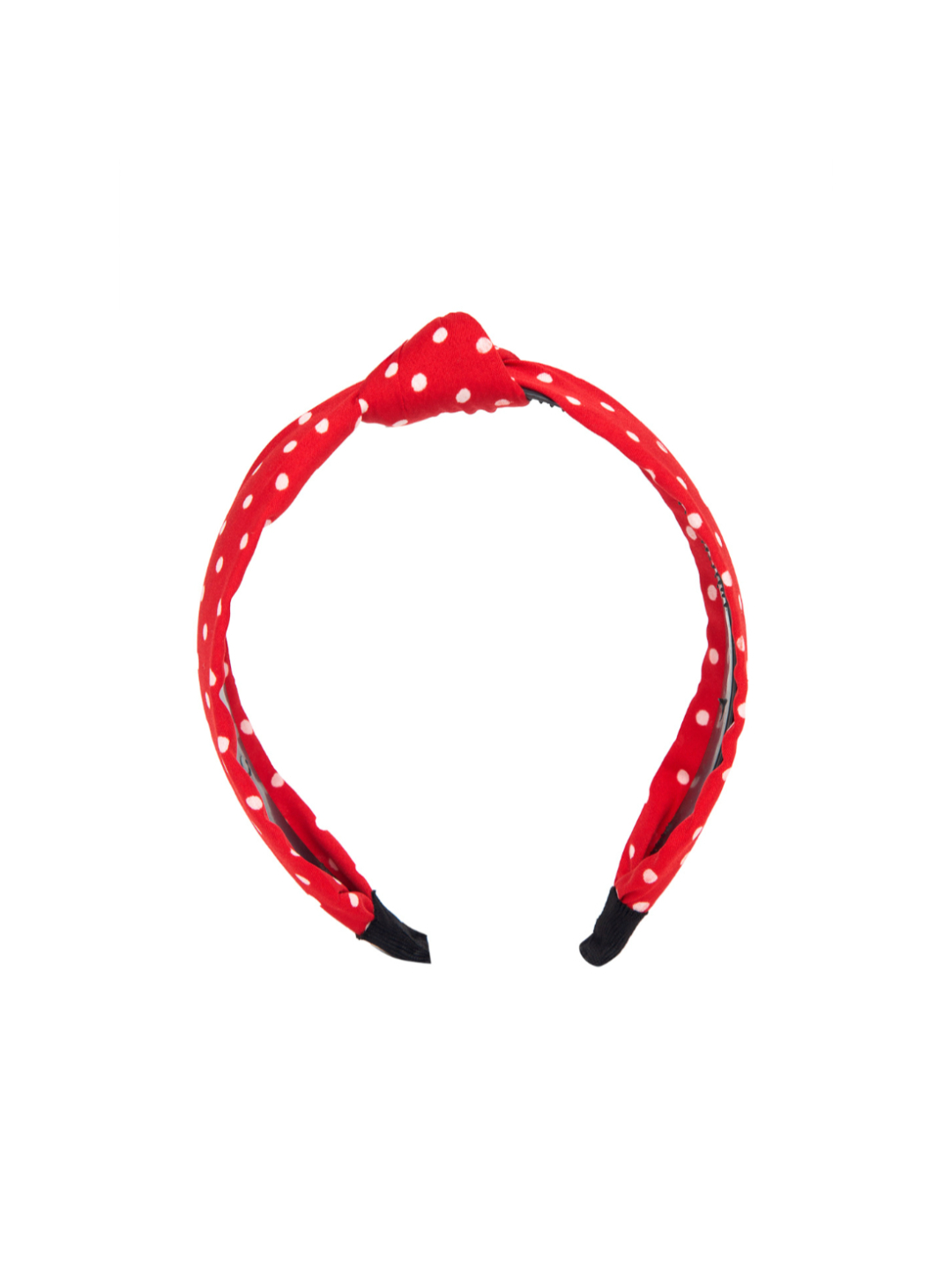 YouBella Hair Jewellery Dotted Hair Band Head Band for Girls and Women (Red)