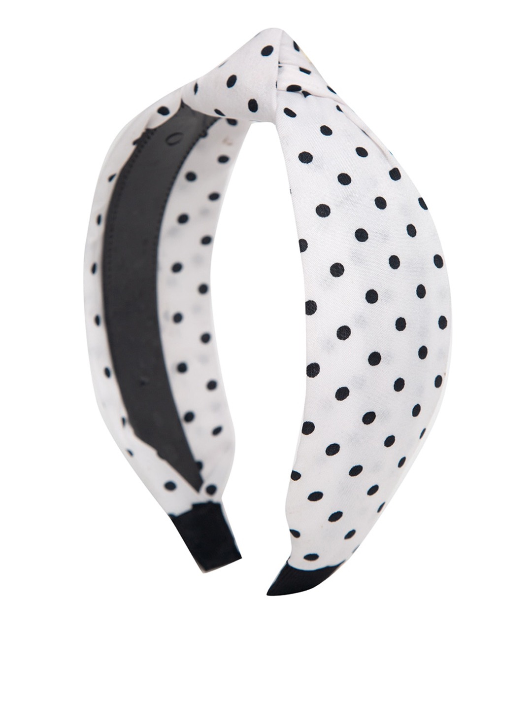 YouBella Hair Jewellery Dotted Hair Band Head Band for Girls and Women (White)