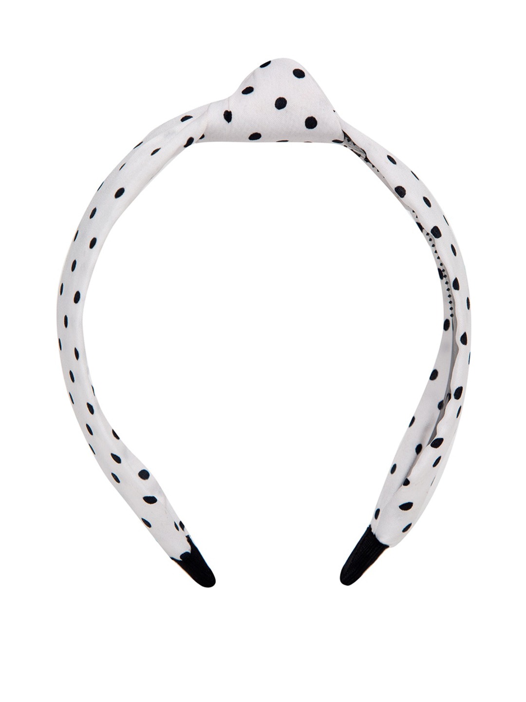 YouBella Hair Jewellery Dotted Hair Band Head Band for Girls and Women (White)