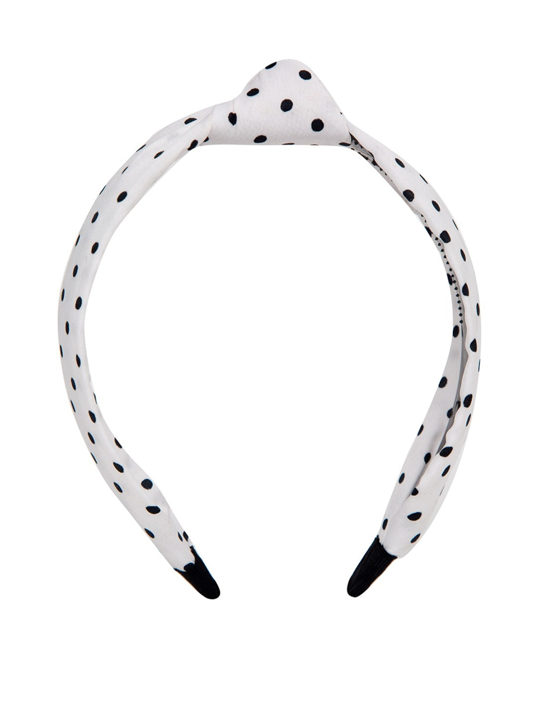 YouBella White  Black Polka Dot Printed Hairband