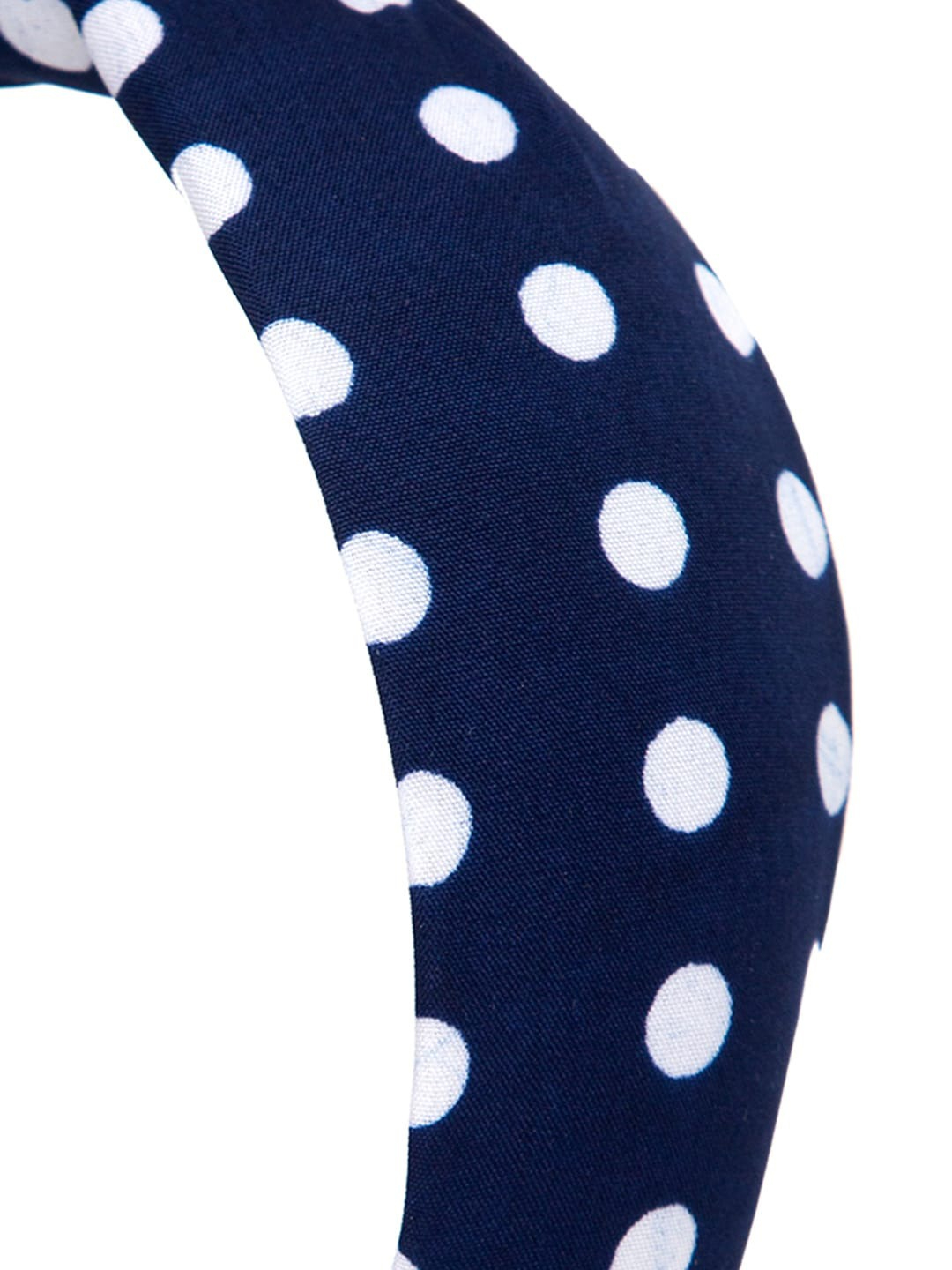 YouBella Navy Blue Polka Dot Printed Hairband