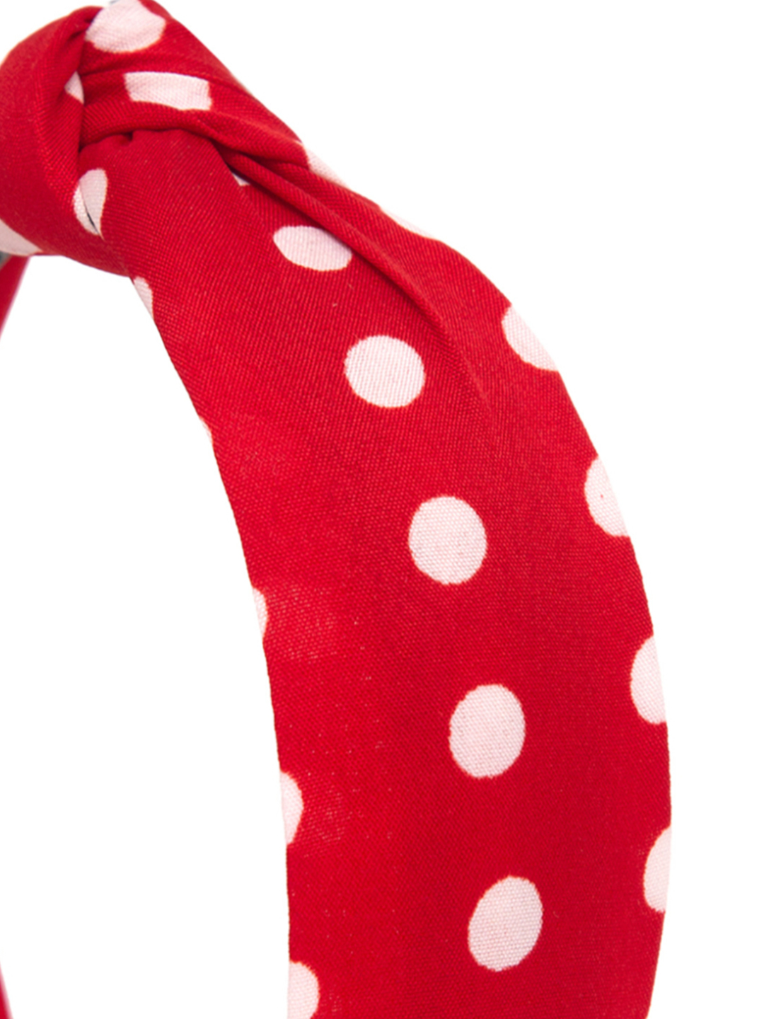 YouBella Hair Jewellery Dotted Hair Band Head Band for Girls and Women (Red)
