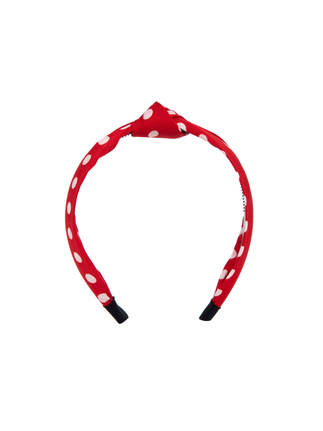 YouBella Hair Jewellery Dotted Hair Band Head Band for Girls and Women (Red)