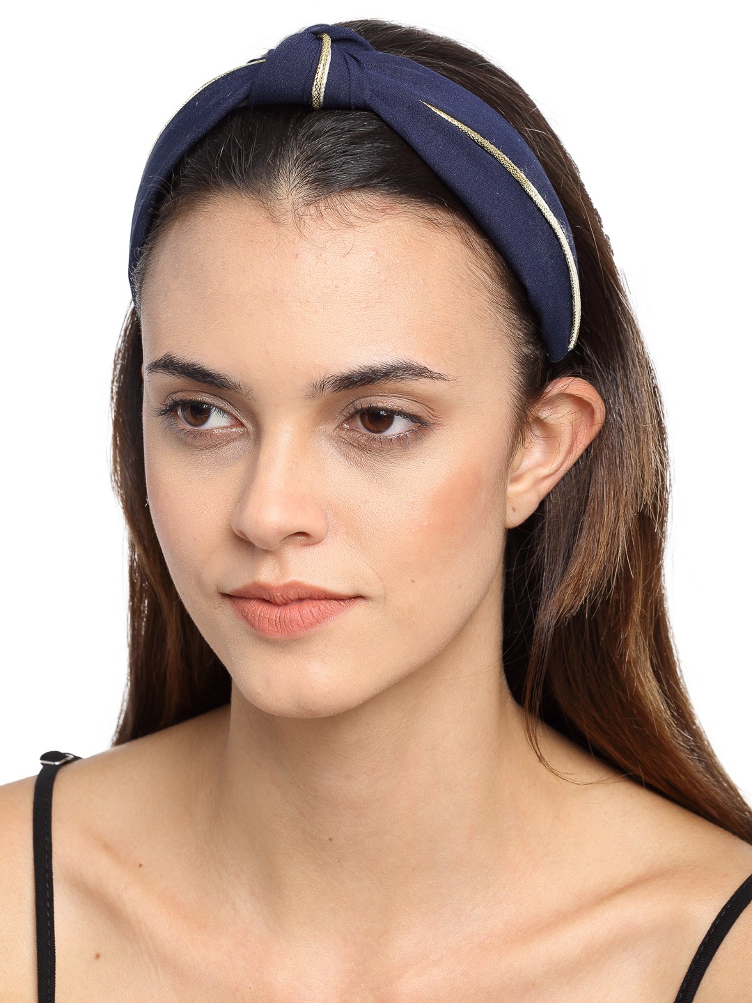 YouBella Hair Jewellery Striped Hair Band Head Band for Girls and Women (Blue 2)