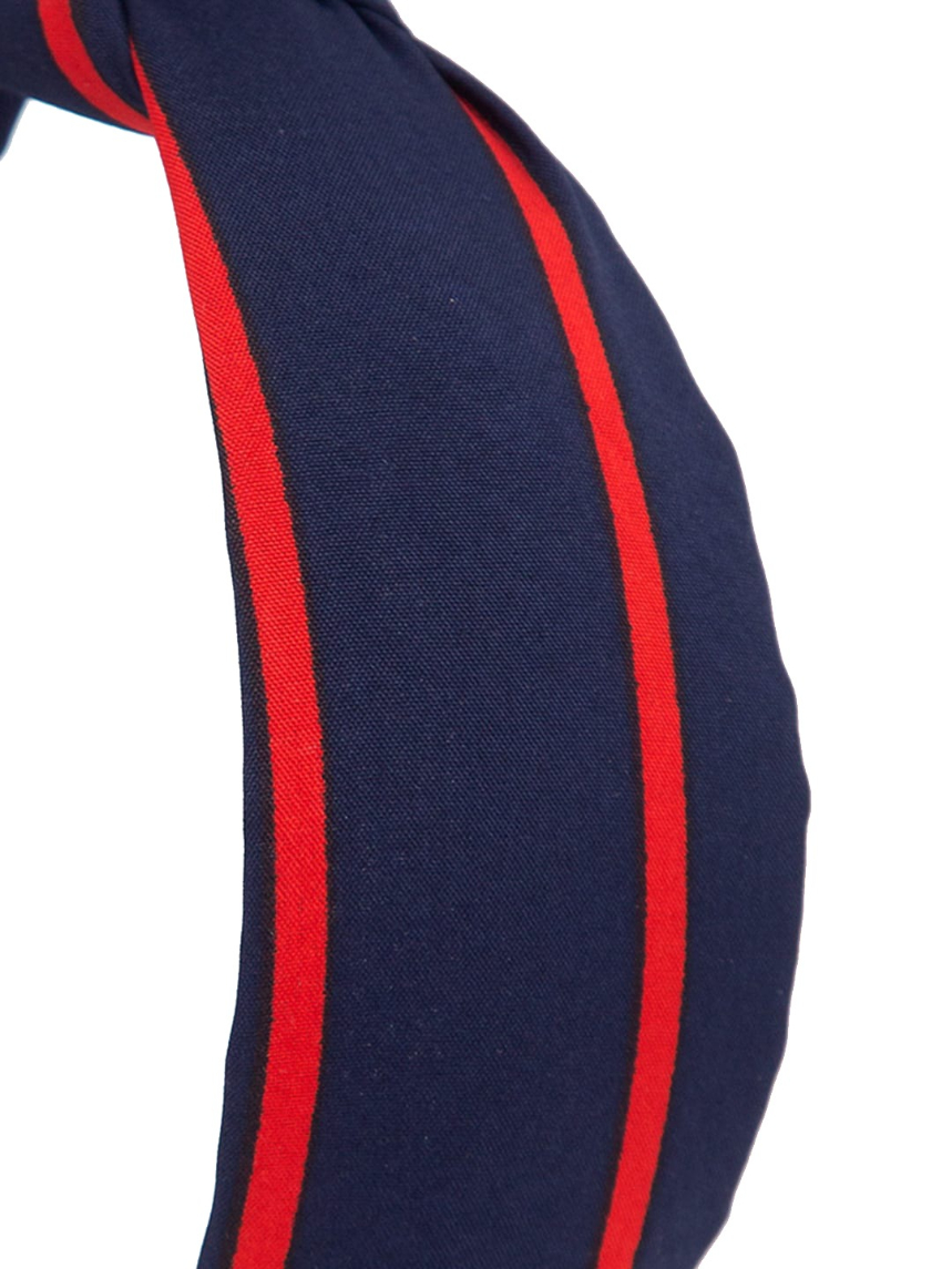 YouBella Navy Blue Striped Hairband