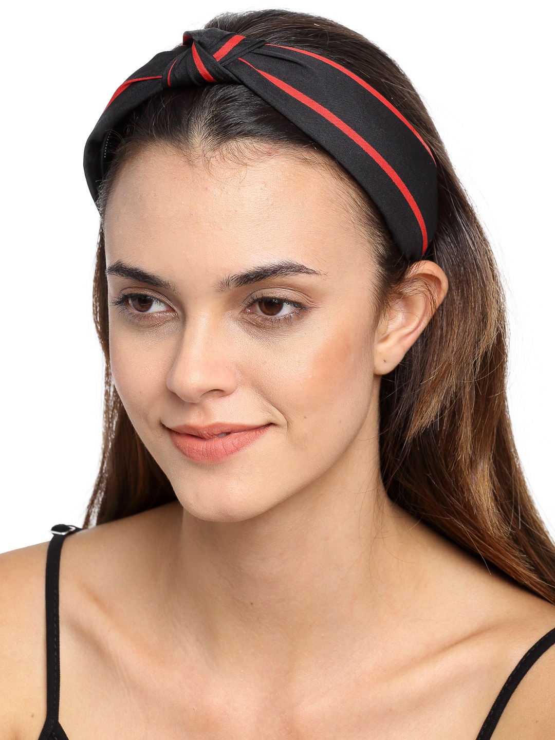 YouBella Jewellery Fabric and Plastic Hair Band Head Band for Girls and Women (Black) (YBHAIR_41397)