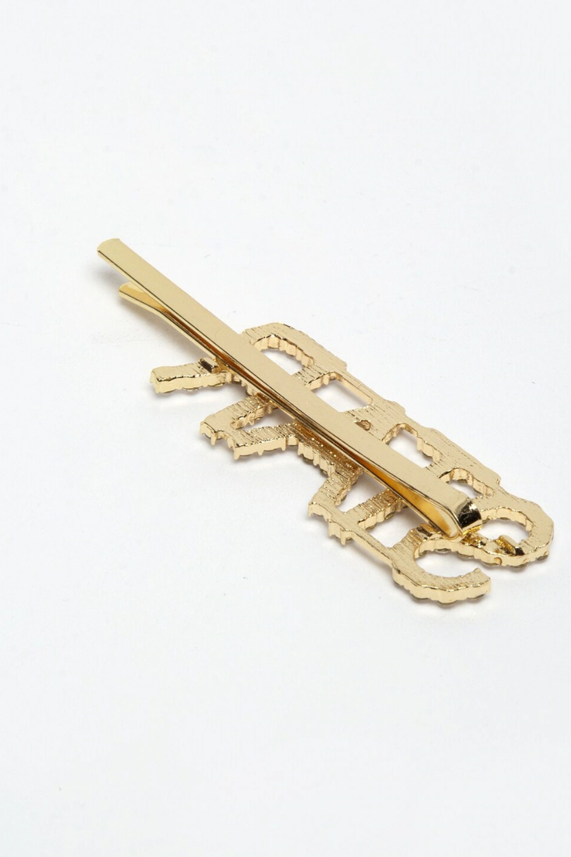 YouBella Gold-Toned & White Set of 2 Embellished Bobby Pins