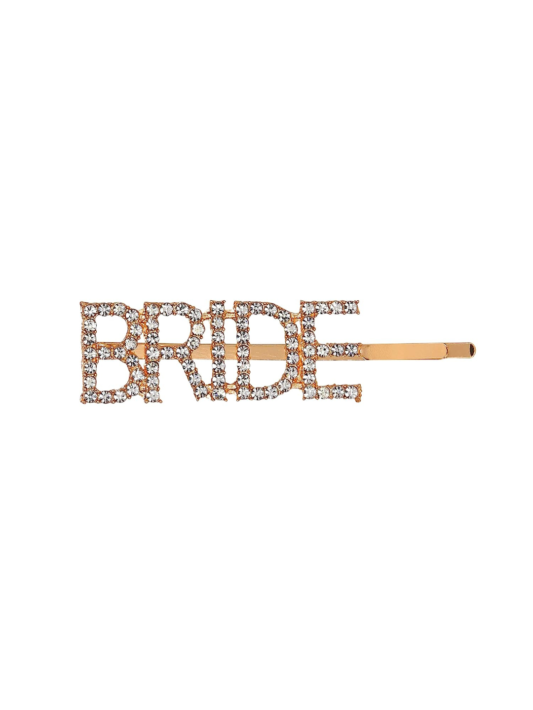 YouBella Jewellery Hair Accessories Golden Crystal Combo of 2 Hair Pin Hair Clip for Girls and Women (Style 1)