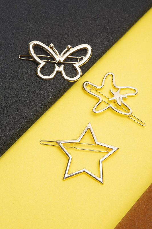 YouBella Set of 3 Gold-Toned Bobby Pins