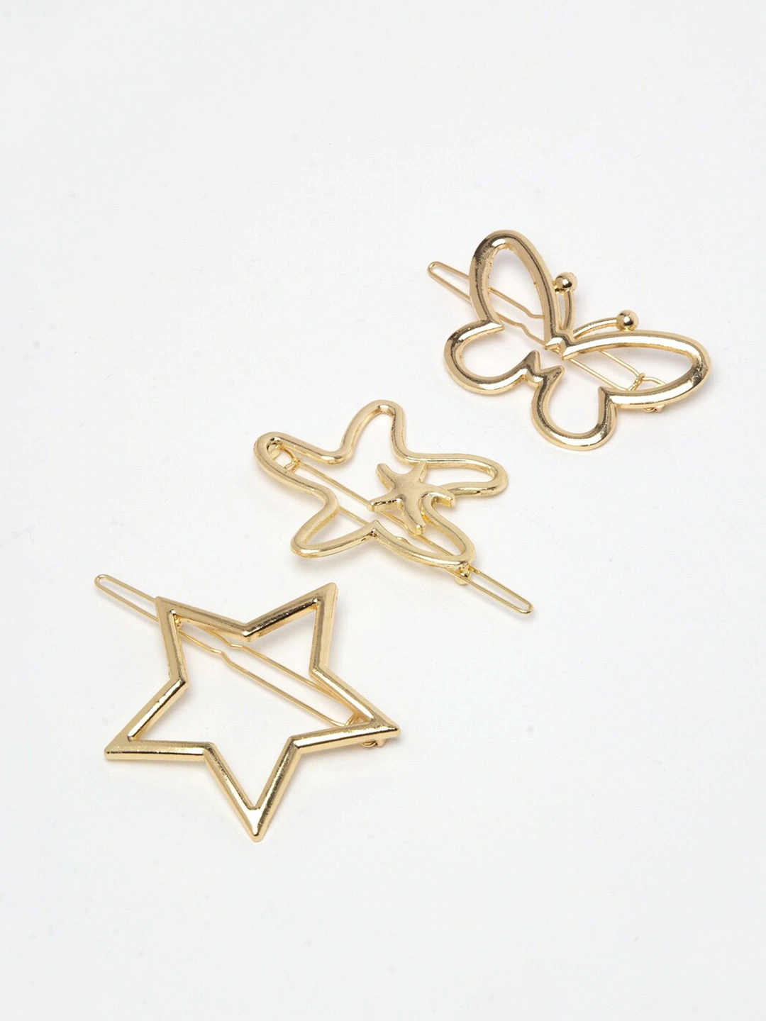 YouBella Set of 3 Gold-Toned Bobby Pins
