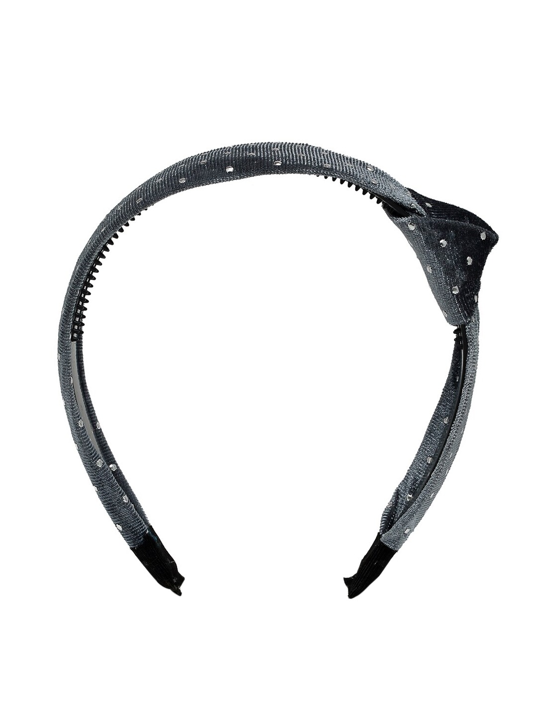 YouBella Jewellery Fabric and Plastic Hair Band Head Band for Girls and Women (Grey)