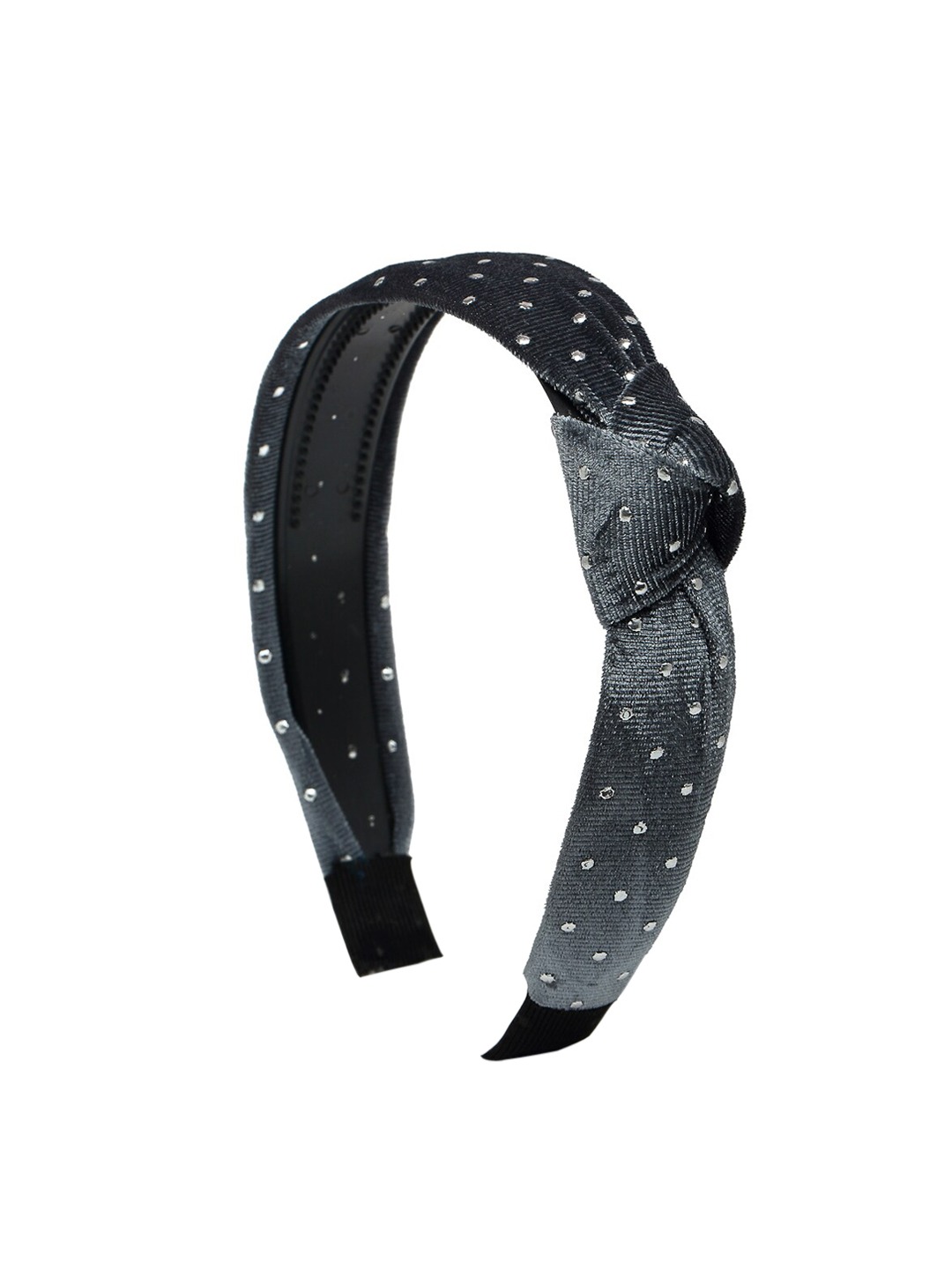 YouBella Jewellery Fabric and Plastic Hair Band Head Band for Girls and Women (Grey)