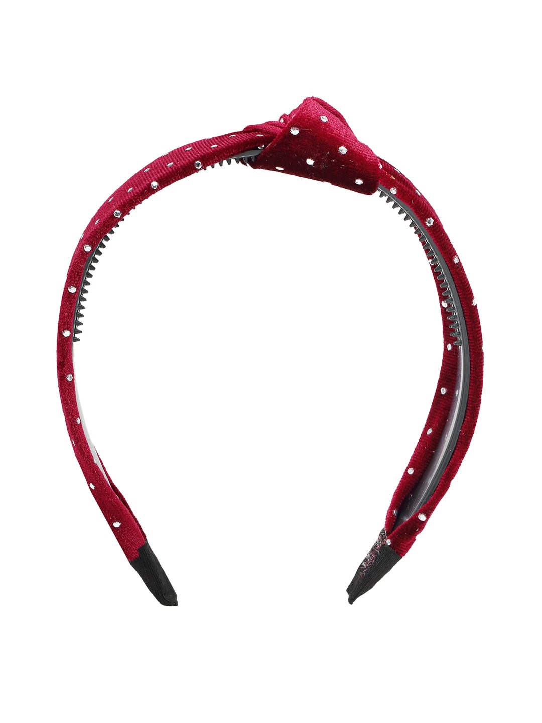 YouBella Jewellery Fabric and Plastic Hair Band Head Band for Girls and Women (Red)
