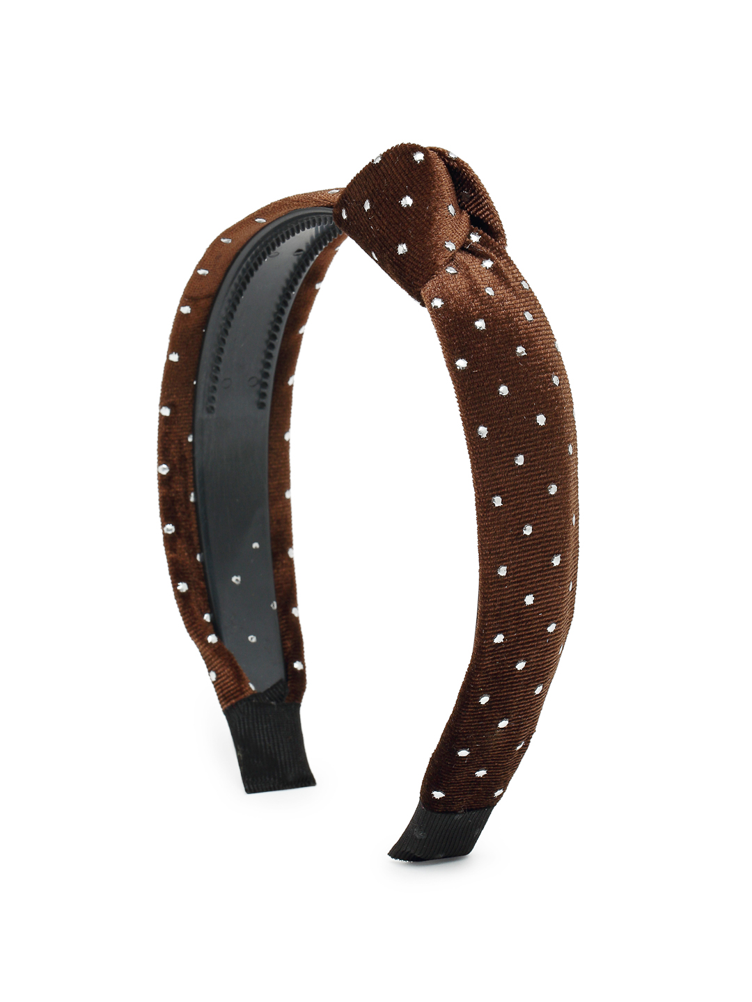 YouBella Jewellery Fabric and Plastic Hair Band Head Band for Girls and Women (Brown)