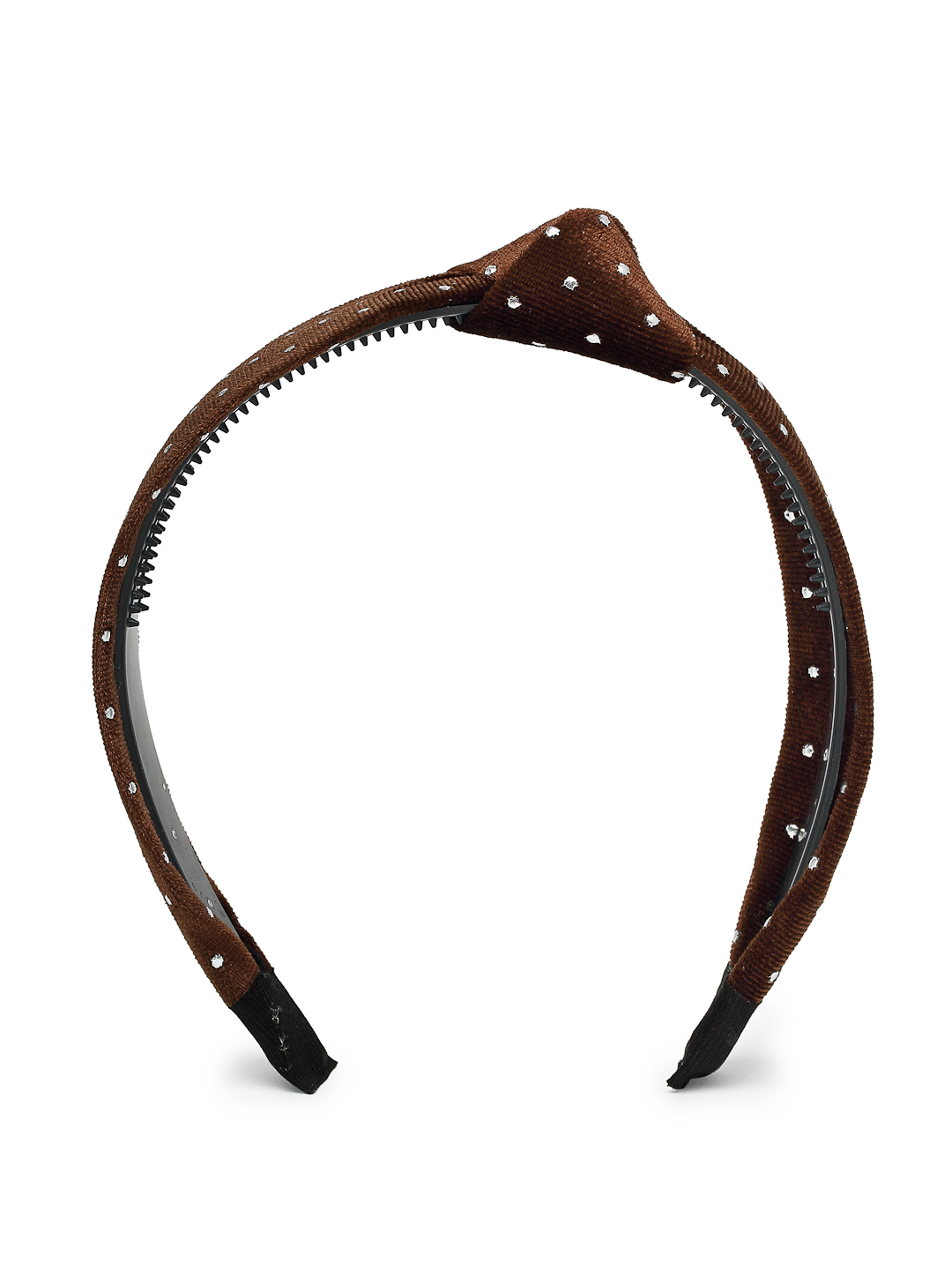 YouBella Jewellery Fabric and Plastic Hair Band Head Band for Girls and Women (Brown)