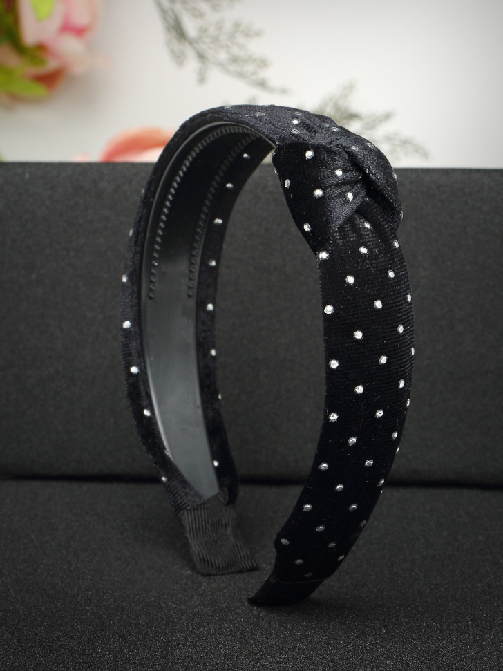 YouBella Women Black Polka Dot Hairband