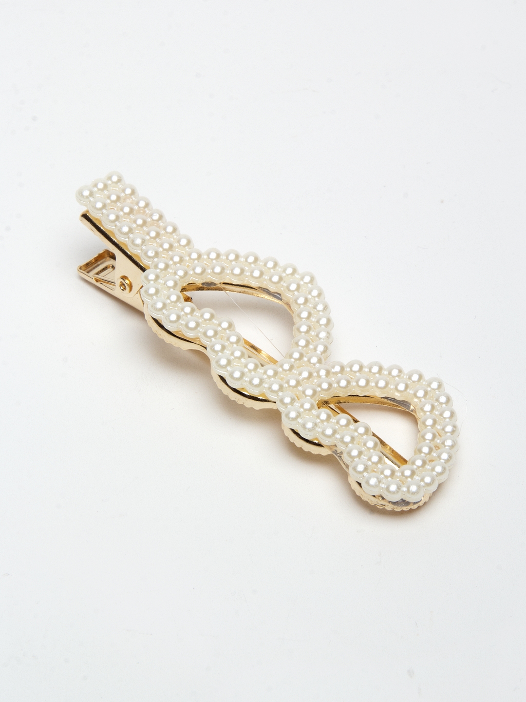 YouBella Jewellery Hair Accessories Stylish Combo of 4 Pearl Hair Pin Hair Clip for Girls and Women (White) (Style 1)